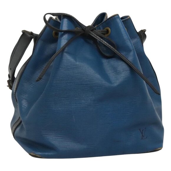 LOUIS VUITTON Epi Petit Noe Shoulder Bag Bicolor Black Blue M44152 Auth EC511 - Picture 1 of 16